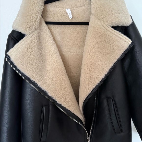 MANGO faux shearling lined coat - Picture 3 of 5